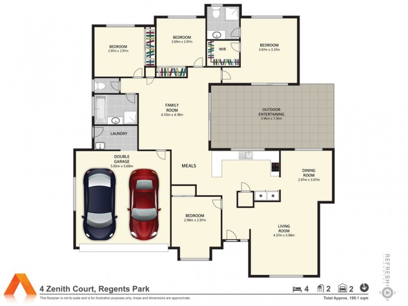 4 Zenith Court, Regents Park QLD 4118 Floorplan