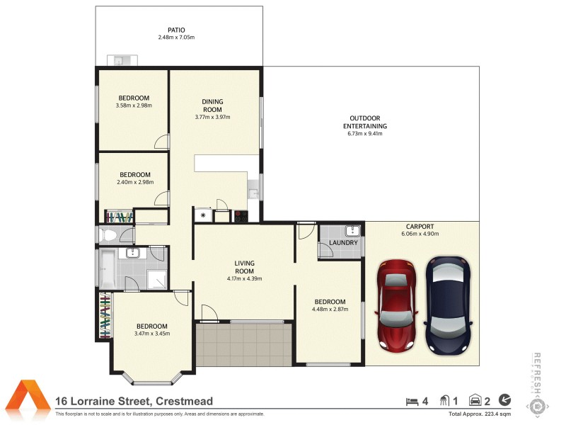 16 Lorraine St, Crestmead QLD 4132 Floorplan