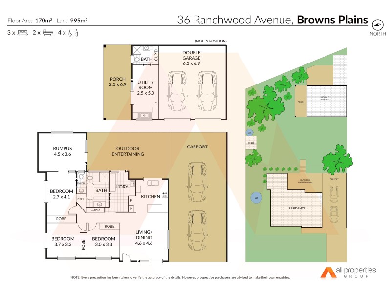 36 Ranchwood Av, Browns Plains QLD 4118 Floorplan