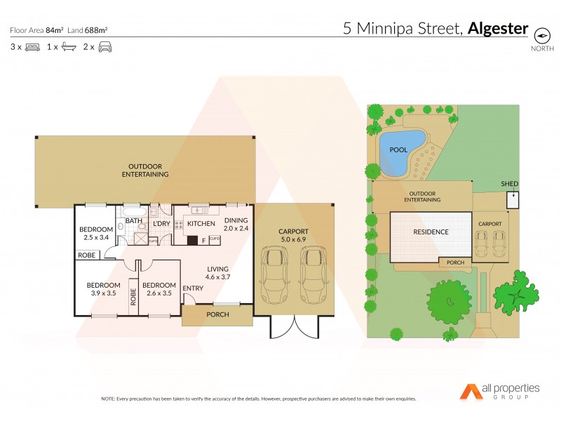 5 Minnipa St, Algester QLD 4115 Floorplan