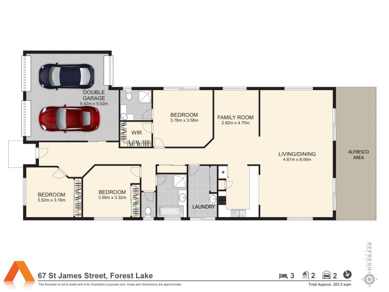 67 St James Street, Forest Lake QLD 4078 Floorplan