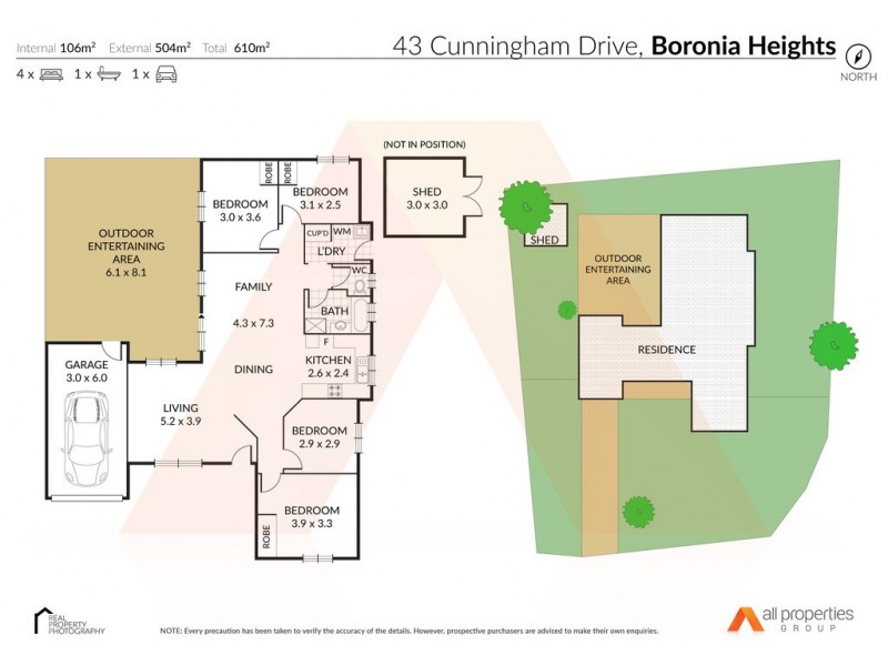 43 Cunningham Drive, Boronia Heights QLD 4124 Floorplan