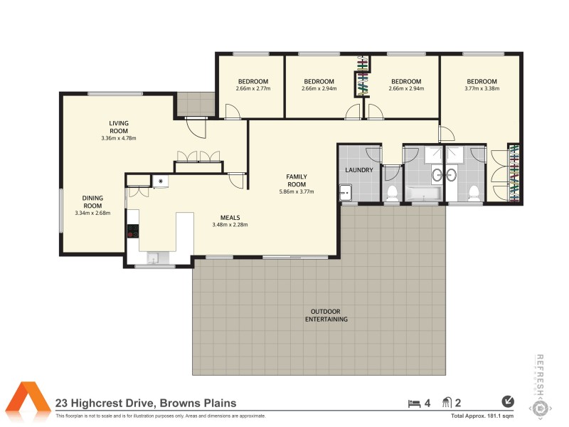 23 Highcrest Drive, Browns Plains QLD 4118 Floorplan