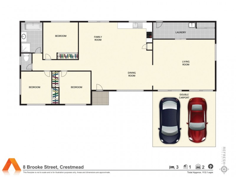 8 Brooke St, Crestmead QLD 4132 Floorplan
