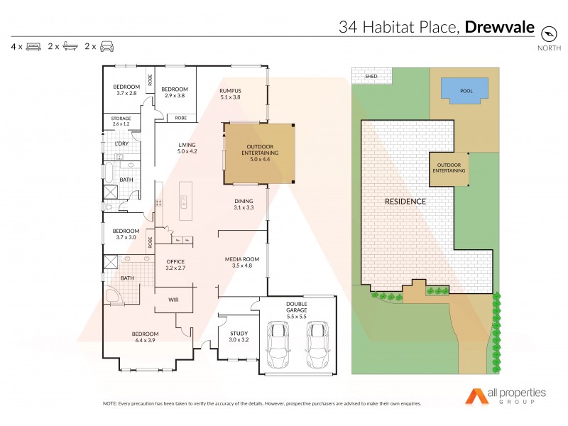 34 Habitat Pl, Drewvale QLD 4116 Floorplan