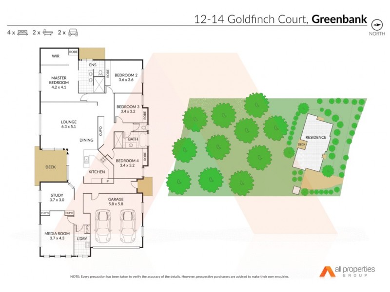 12-14 Goldfinch Court, Greenbank QLD 4124 Floorplan