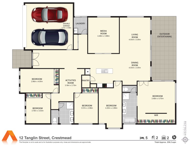12 Tanglin St, Crestmead QLD 4132 Floorplan