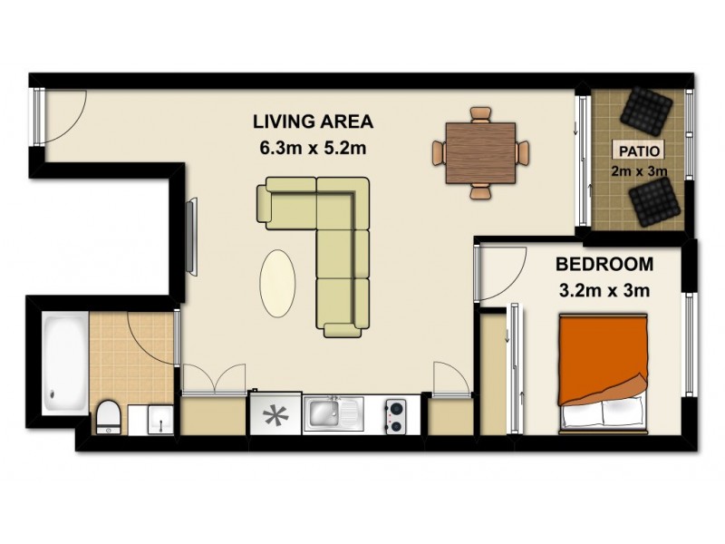 207/25 Connor Street, Fortitude Valley QLD 4006 Floorplan