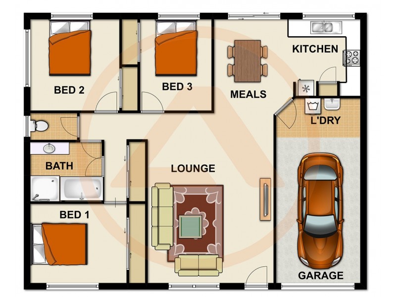 18/6 Rosegum Place, Redbank Plains QLD 4301 Floorplan