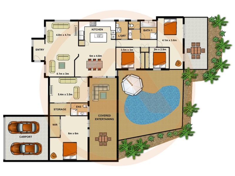 45 Palmerston Court, Munruben QLD 4125 Floorplan