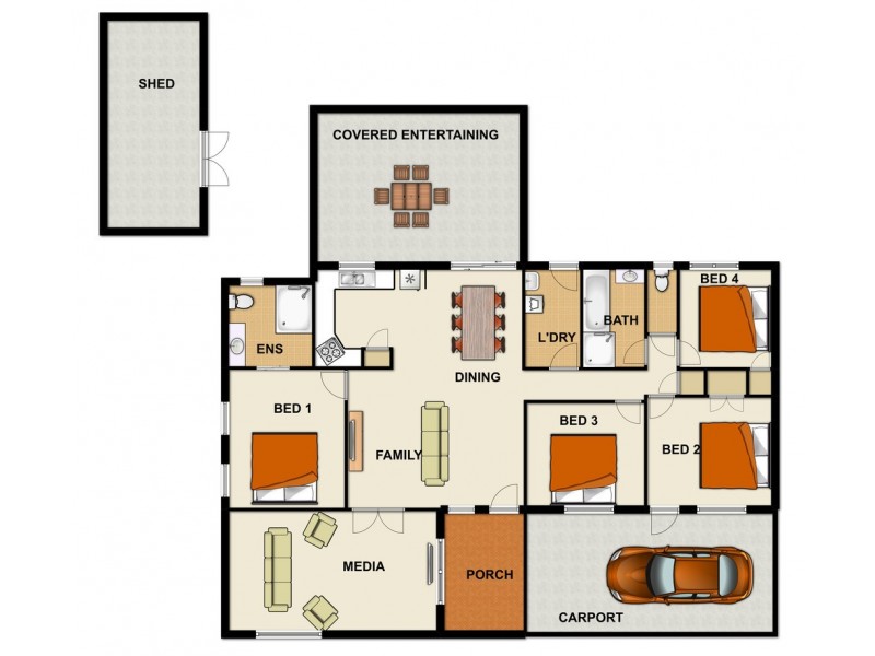 64 Radiata St, Hillcrest QLD 4118 Floorplan