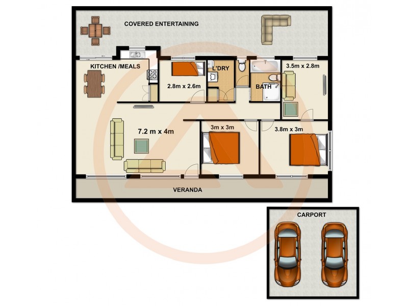 12 DORACHUS DRIVE, Regents Park QLD 4118 Floorplan