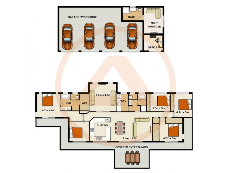 13 Highview Crt, Woodhill QLD 4285 Floorplan