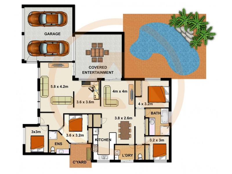 23 Rainbowridge Crescent, Algester QLD 4115 Floorplan