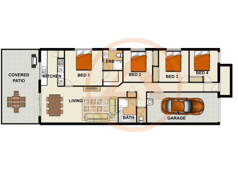 2/65 Russell Drive, Redbank Plains QLD 4301 Floorplan