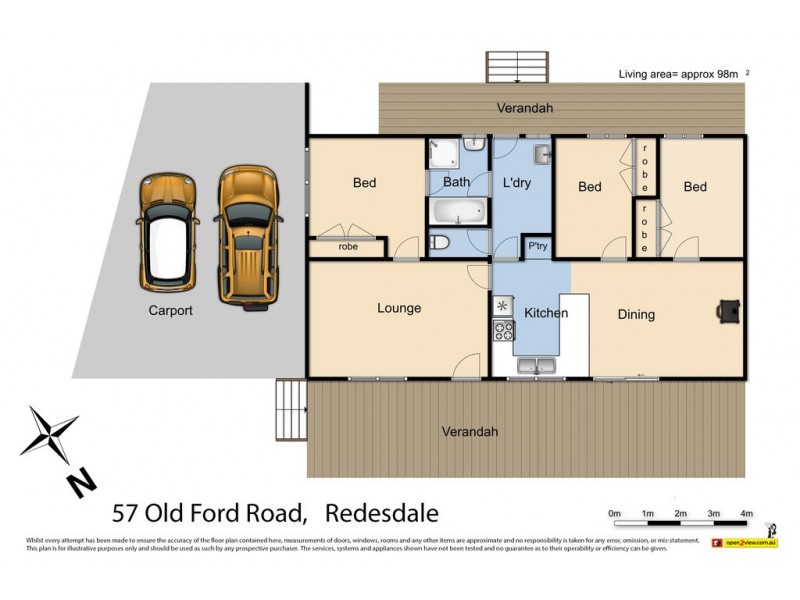 57 Old Ford Road, Redesdale VIC 3444 Floorplan