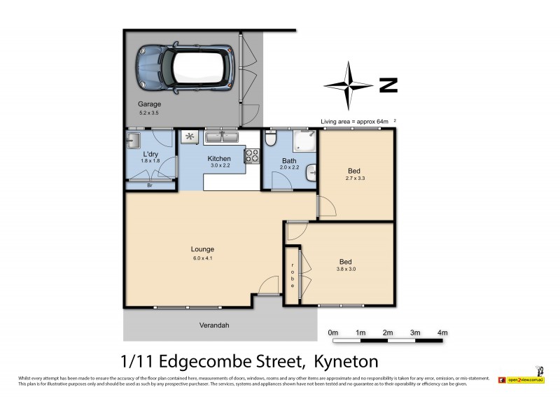 1/11 Edgecombe Street, Kyneton VIC 3444 Floorplan