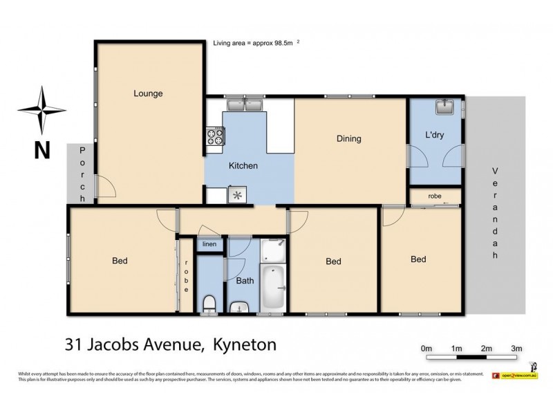 31 Jacobs Avenue, Kyneton VIC 3444 Floorplan