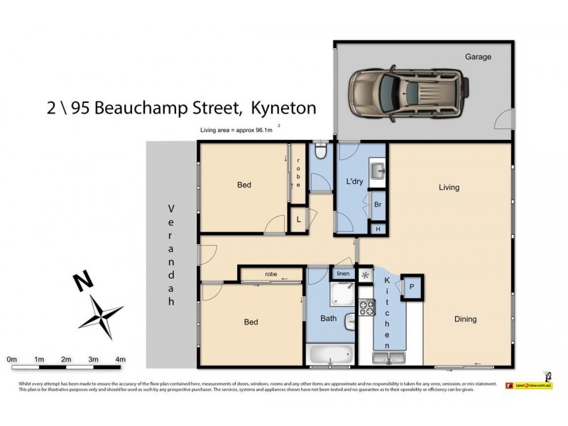 2/95 Beauchamp Street, Kyneton VIC 3444 Floorplan