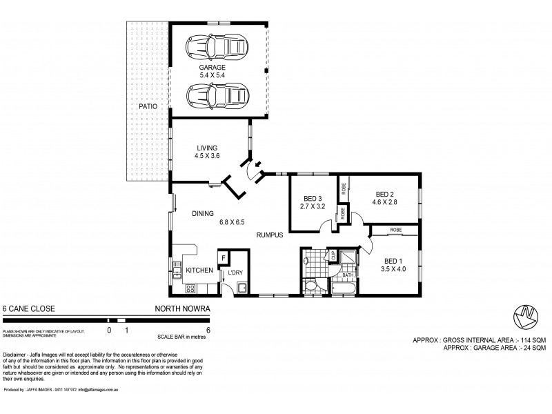 6 Cane Close, North Nowra NSW 2541 Floorplan