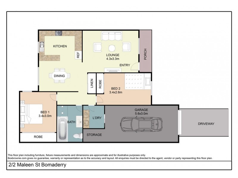 2/2 Maleen Street, Bomaderry NSW 2541 Floorplan