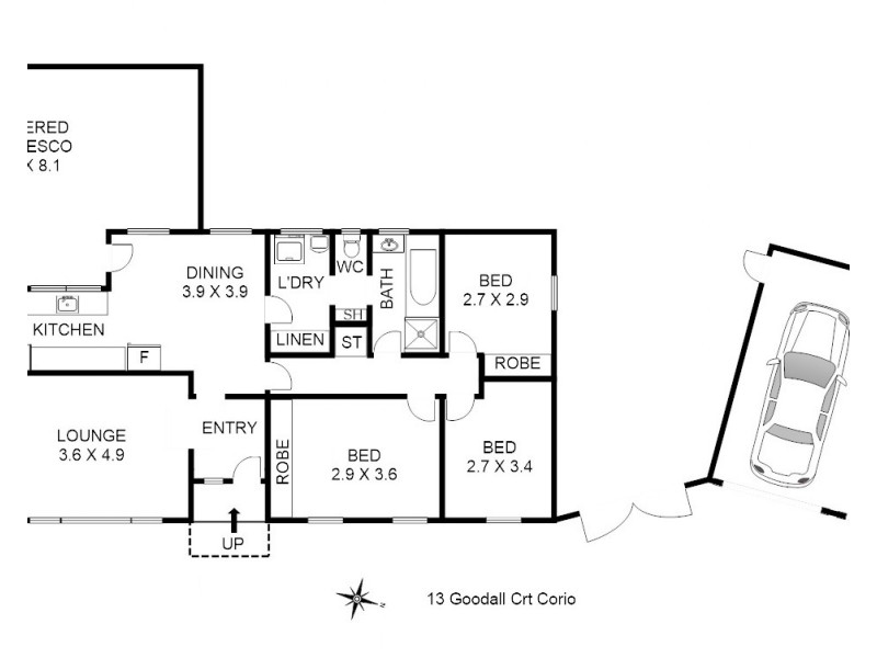 13 Goodall Court, Corio VIC 3214 Floorplan