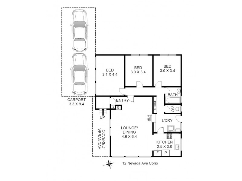 12 Nevada Avenue, Corio VIC 3214 Floorplan