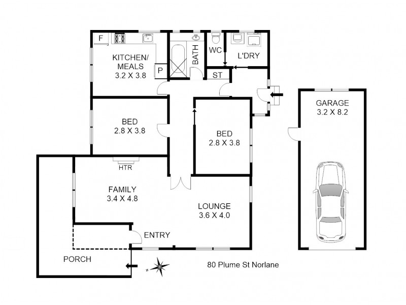 80 Plume Street, Norlane VIC 3214 Floorplan