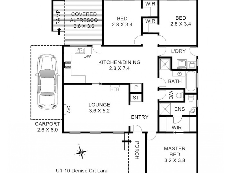 1/10 Denise Court, Lara VIC 3212 Floorplan