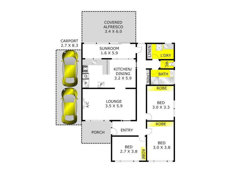 7 Merlin Crescent, Corio VIC 3214 Floorplan