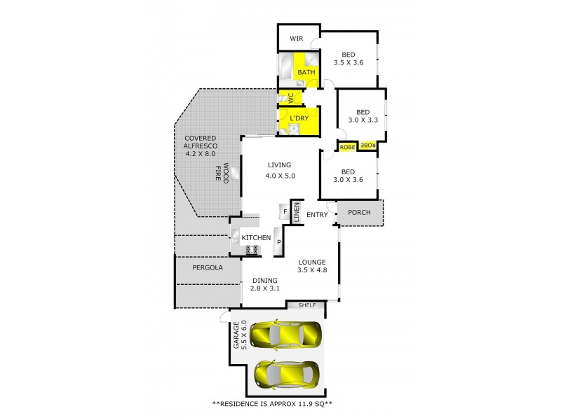 8 Cathcart Court, Corio VIC 3214 Floorplan