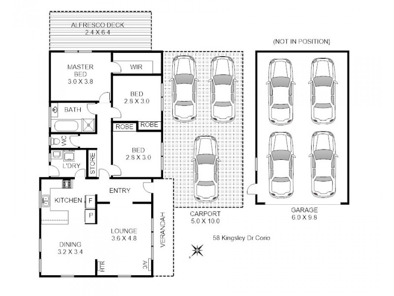 58 Kingsley Drive, Corio VIC 3214 Floorplan
