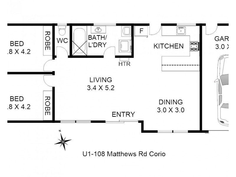 1/108 Matthews Road, Corio VIC 3214 Floorplan