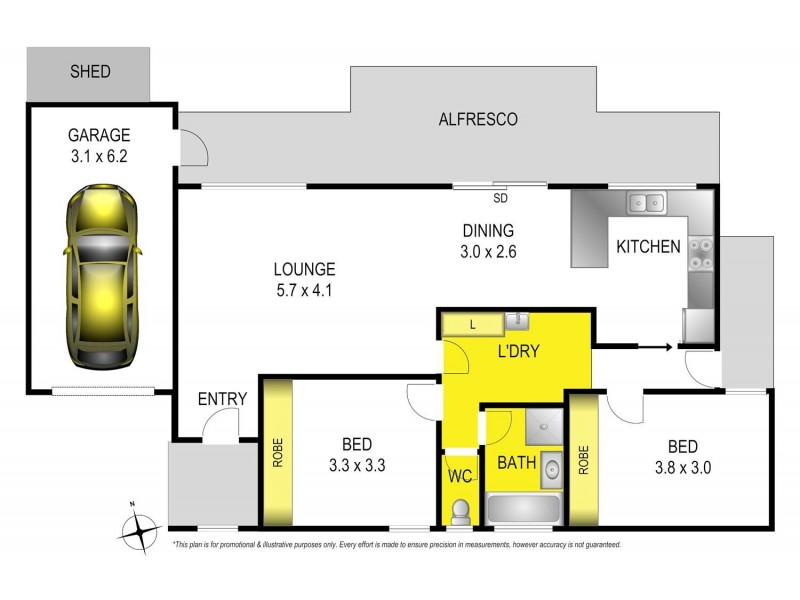 2/22 Cameron Crescent, Lara VIC 3212 Floorplan