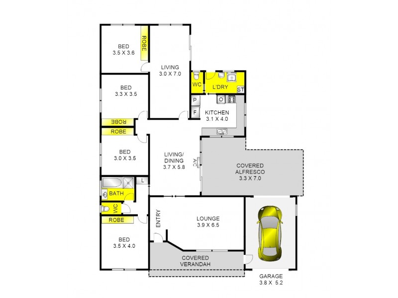 5 Crossley Court, Corio VIC 3214 Floorplan