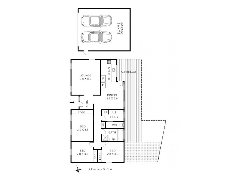 2 Fairbairn Drive, Corio VIC 3214 Floorplan