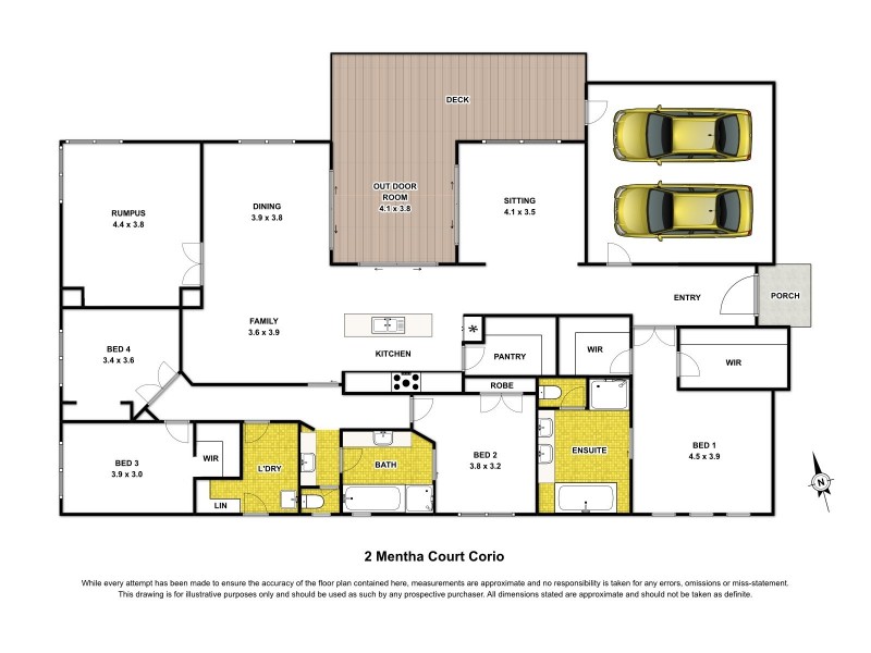 2 Mentha Court, Corio VIC 3214 Floorplan