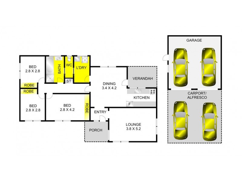 9 Fairbairn Drive, Corio VIC 3214 Floorplan