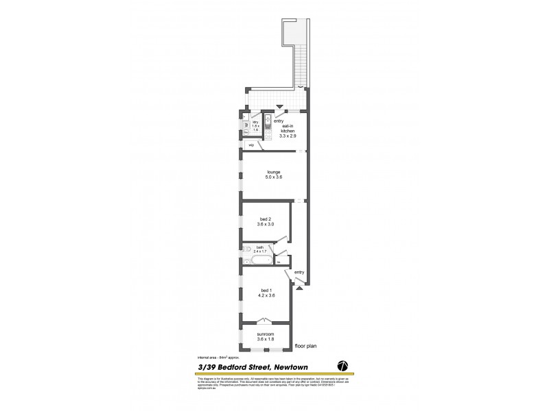 3/39 Bedford Street, Newtown NSW 2042 Floorplan