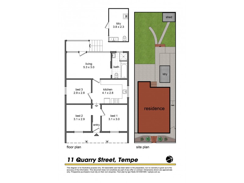 11 Quarry Street, Tempe NSW 2044 Floorplan