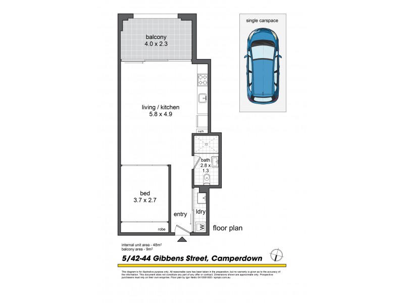 5/42 Gibbens Street, Camperdown NSW 2050 Floorplan
