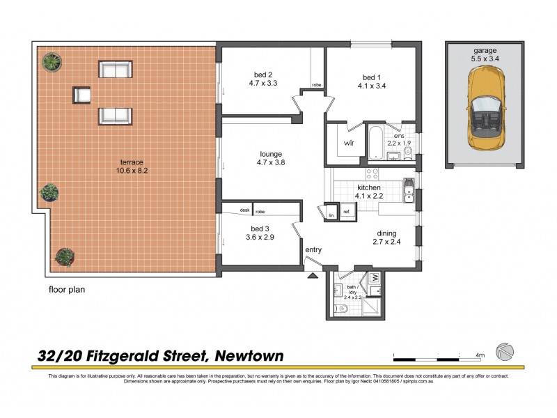 32/20 Fitzgerald Street, Newtown NSW 2042 Floorplan