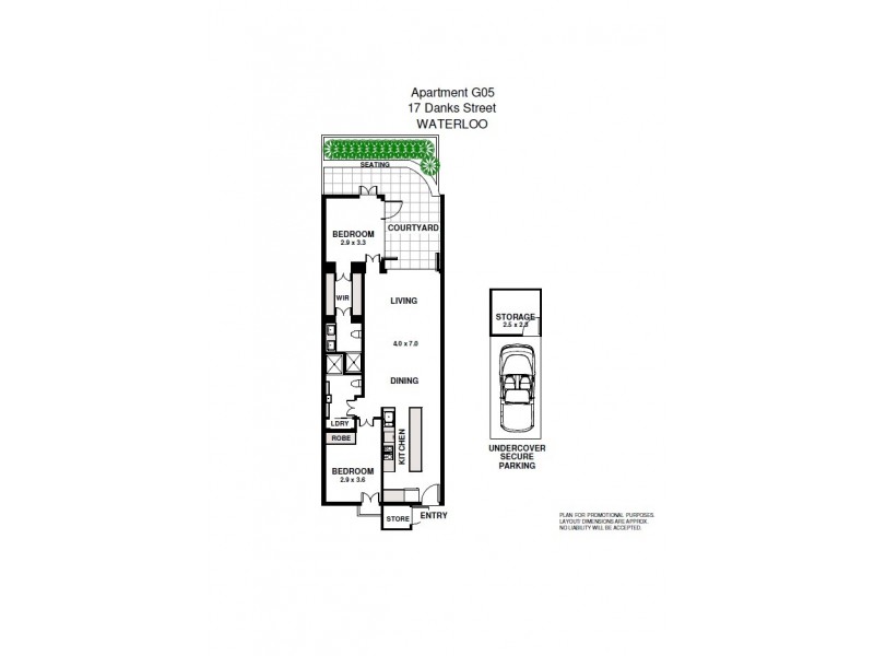 G05/17 Danks Street, Waterloo NSW 2017 Floorplan