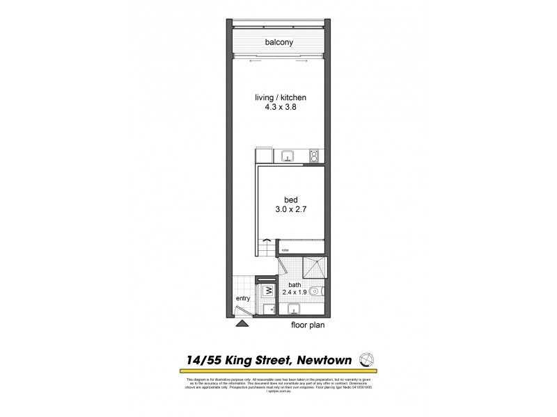 14/55 King Street, Newtown NSW 2042 Floorplan