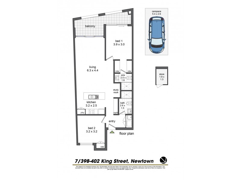 7/398-402 King Street, Newtown NSW 2042 Floorplan