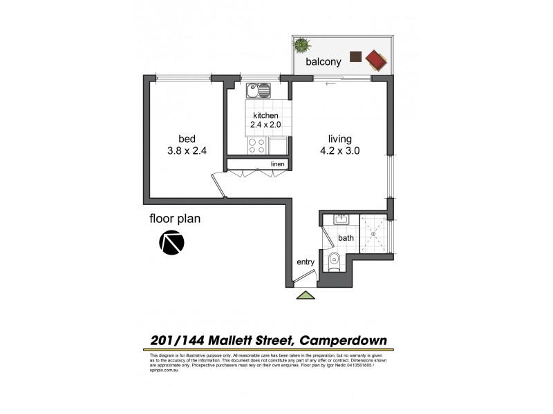201/144 Mallett Street, Camperdown NSW 2050 Floorplan