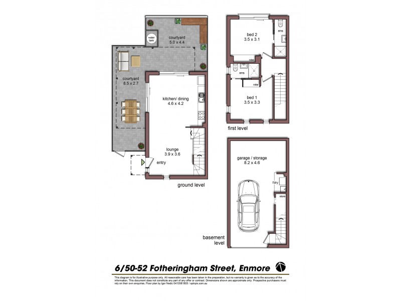 6/50-52 Fotheringham Street, Enmore NSW 2042 Floorplan