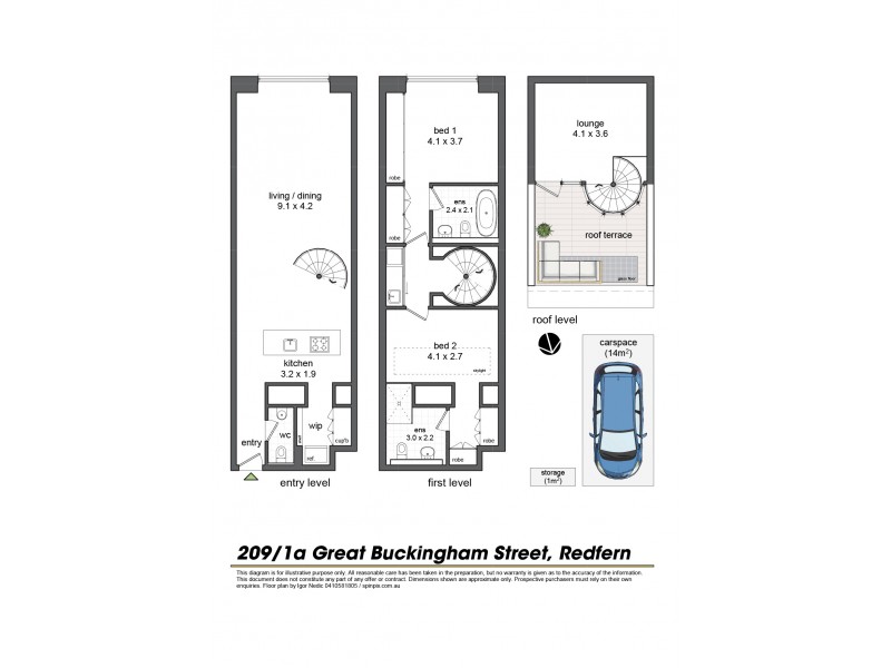 209/1A Great Buckingham Street, Redfern NSW 2016 Floorplan