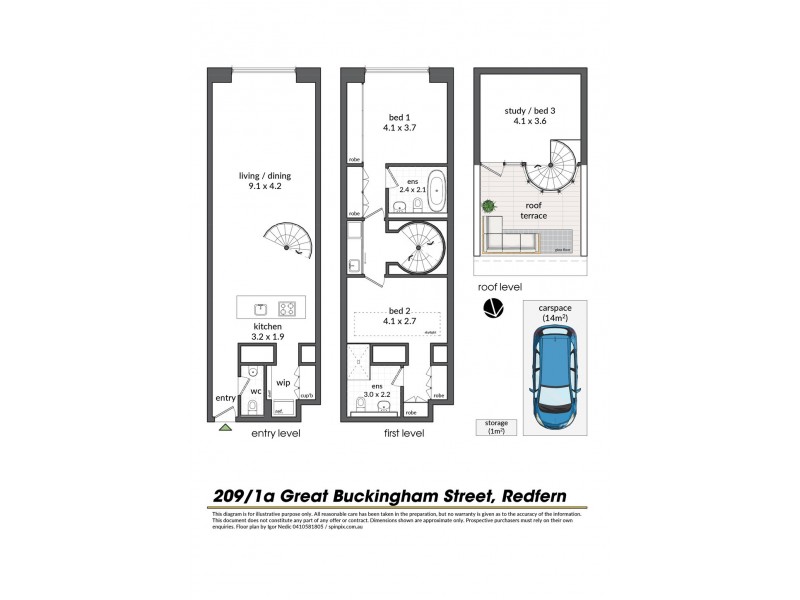 209/1A Great Buckingham Street, Redfern NSW 2016 Floorplan