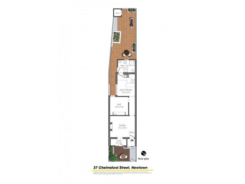 37 Chelmsford Street, Newtown NSW 2042 Floorplan